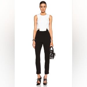 Noam Hanoch Black White Sleeveless Cut Out Jumpsuit